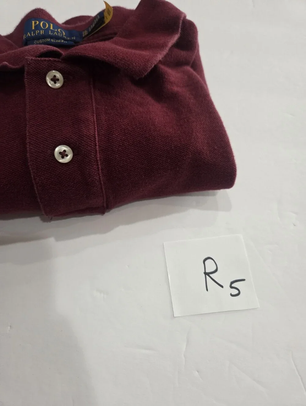 Ralph Lauren Men's Burgundy Polo Shirt with Navy Pony Sz.XL
